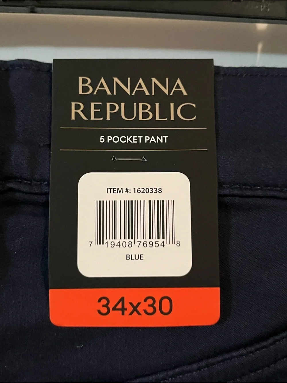 Banana Republic Dark Navy Straight-Leg Pants 34X30